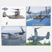 CV-22B オスプレイ フリースブランケット (正面(横))