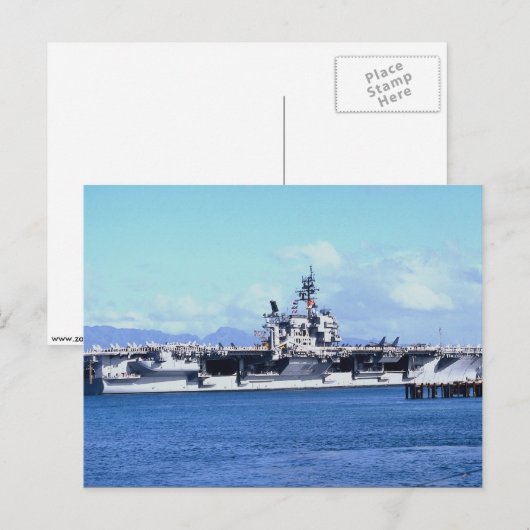 CV-64 Constellation at Pearl Harbor, USA ポストカード (正面/裏面)
