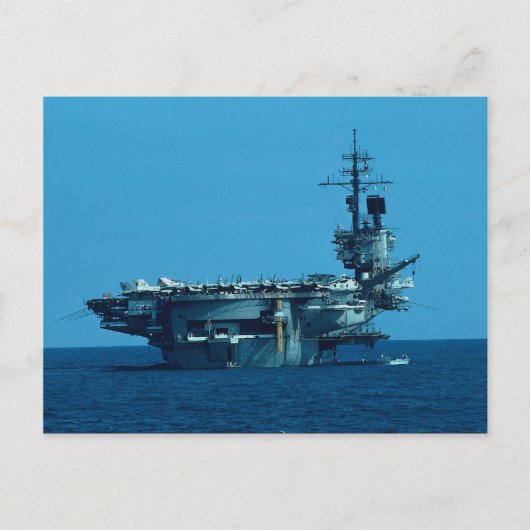 CV-66 "USS America" 1996年に廃止措置、船尾 ポストカード (正面)