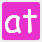 CVCワード'-at'ステッカー スクエアシール (正面)