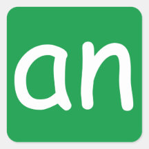 CVC単語'-an'ステッカー