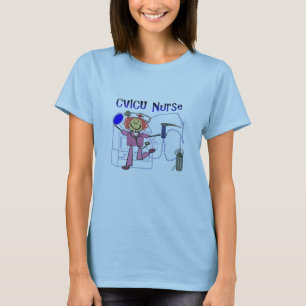CVICUのナースの心臓管 Tシャツ