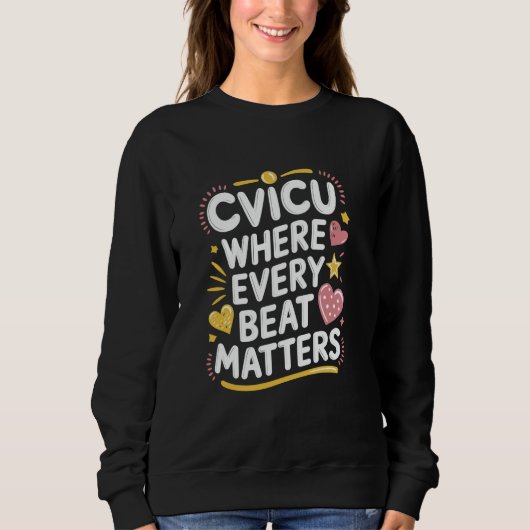 CVICUナースデザインCVICU看護小児CVI スウェットシャツ (正面)