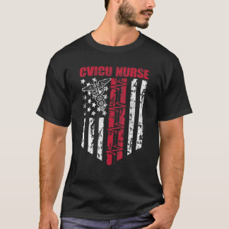 CVICUナースUSA国旗Patriotic Nursing RNレジスター Tシャツ