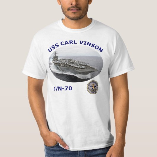 CVN 70 USS CARL VINSONの写真のTシャツ Tシャツ (正面)