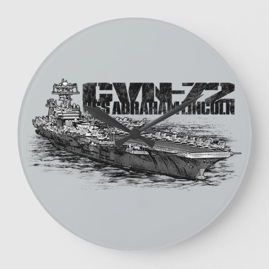 CVN-72エイブラハムリンカーンラウンド(大)壁時計 ラージ壁時計 (正面)
