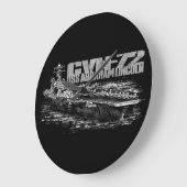 CVN-72エイブラハム・リンカーンの円形の(大きい)柱時計 ラージ壁時計 (傾斜)