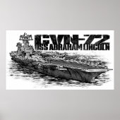 CVN-72 Abraham Lincoln Print ポスター (正面)