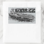 CVN-72 Abraham Lincoln Rectangleステッカー 長方形シール (バッグ)