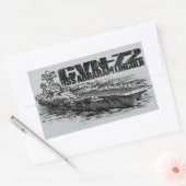 CVN-72 Abraham Lincoln Rectangleステッカー 長方形シール (封筒)