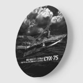CVN-75ハリー・S・トルーマン丸(大)壁時計 ラージ壁時計 (傾斜)