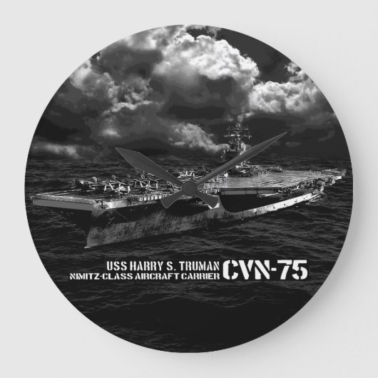 CVN-75ハリー・S・トルーマン丸(大)壁時計 ラージ壁時計 (正面)