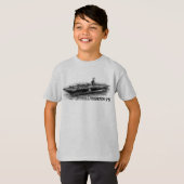CVN-75ハリーS.トランマンキッズベーシックなハネタレス Tシャツ (正面フル)