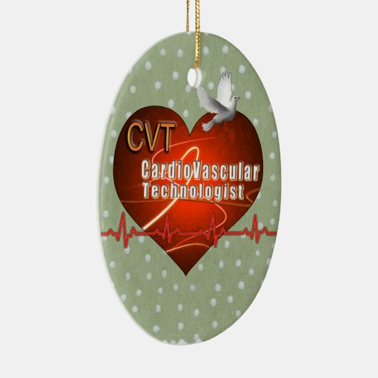 CVTのハートのロゴの心血管の科学技術者 セラミックオーナメント (右)