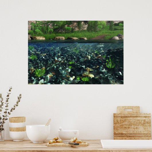 Cwm川プリント ポスター (キッチン)