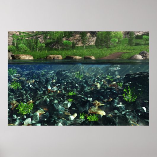 Cwm川プリント ポスター (正面)