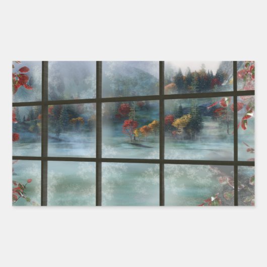 Cwm秋の霜シール 長方形シール (正面)