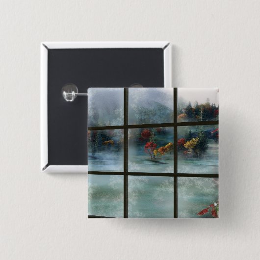 Cwm秋の霜ボタン 缶バッジ (正面&裏面)