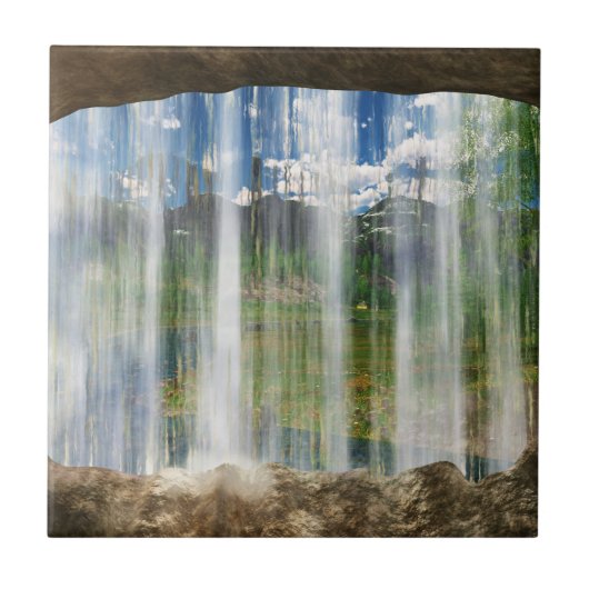 Cwm装飾タイルの窓/五徳 タイル (正面)