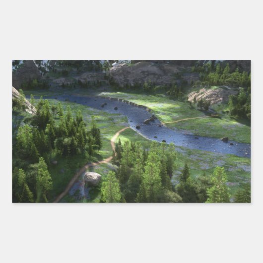 Cwm Solitudeステッカー 長方形シール (正面)