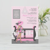 [CWRのヒースM]シックでモダンなお母さんのベビーシャワーの招待 招待状 (スタンド正面)