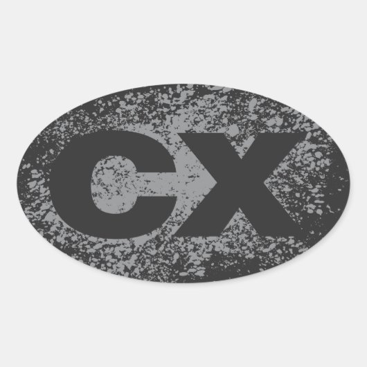 CXステッカー 楕円形シール (正面)