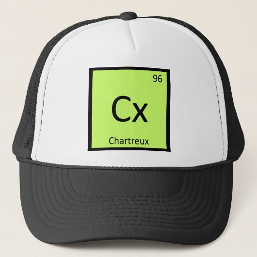 Cx - シャルトリュ猫 化学周期表シンボル キャップ (正面)