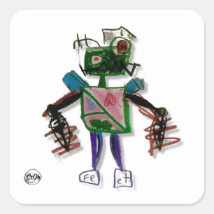 Cy=ボルグロボットステッカー スクエアシール