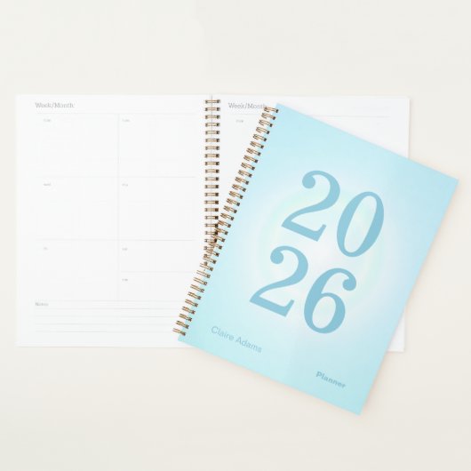 Cyan Blue Aura Big Year Planner プランナー手帳 (ディスプレー)