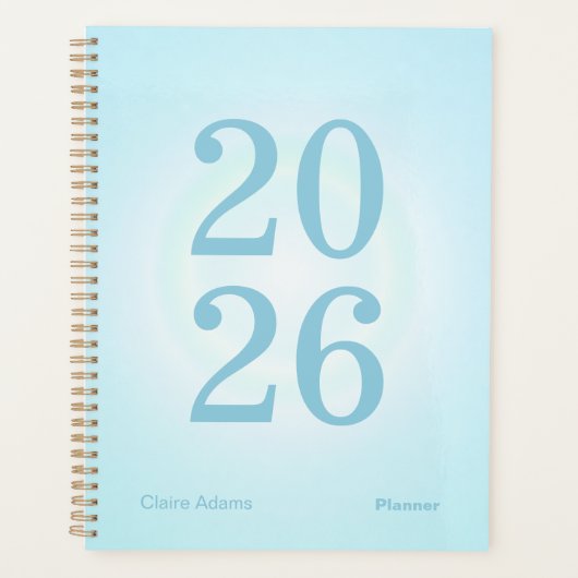 Cyan Blue Aura Big Year Planner プランナー手帳 (正面)