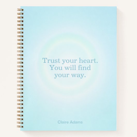 Cyan Blue Aura Message Notebook ノートブック (正面)