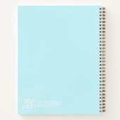 Cyan Blue Aura Message Notebook ノートブック (裏面)