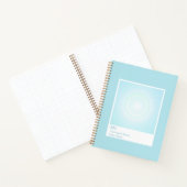 Cyan Blue Aura Swatch Angel Number Notebook ノートブック (内部)