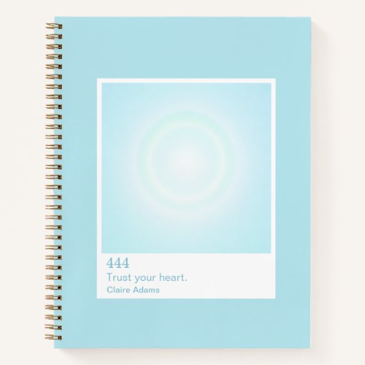 Cyan Blue Aura Swatch Angel Number Notebook ノートブック (正面)