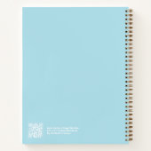 Cyan Blue Aura Swatch Angel Number Notebook ノートブック (裏面)