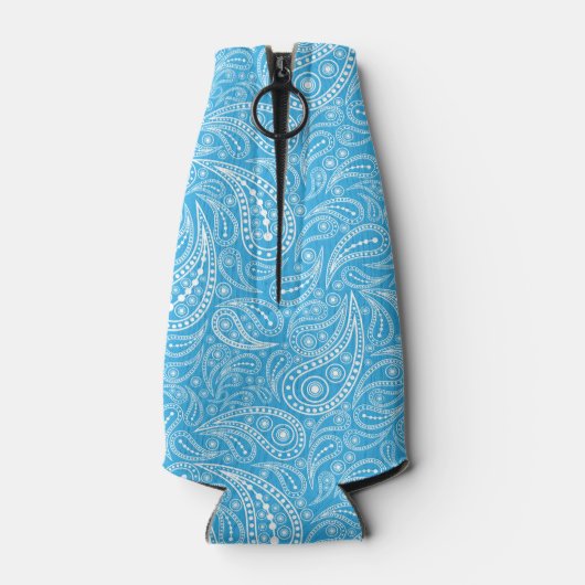 Cyan paisley pattern ボトルクーラー (裏面)