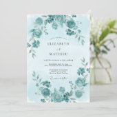 Cyan Pristine Spring Wedding 招待状 (スタンド正面)