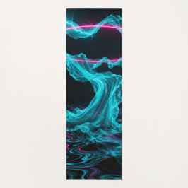 Cyan sheets and magenta arcs twist and fold ヨガマット