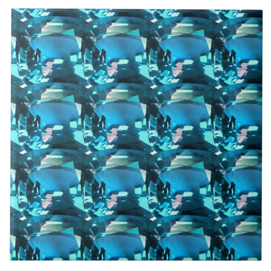 Cyan Sky Blue タイル (正面)