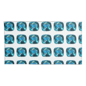 Cyan Sky Blue 枕カバー (裏面-右)