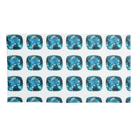 Cyan Sky Blue 枕カバー (裏面-右)