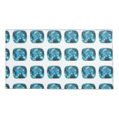 Cyan Sky Blue 枕カバー (裏面-左)