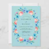 Cyan Spirited Spring Wedding 招待状 (正面)