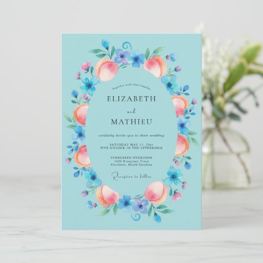 Cyan Spirited Spring Wedding 招待状 (スタンド正面)