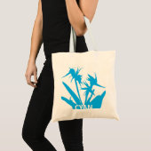 CYAN - Tote bag con Flor del paraíso en calipso  トートバッグ (正面(商品))
