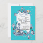 Cyanotypeの色と訪問蝶。 招待状 (正面)