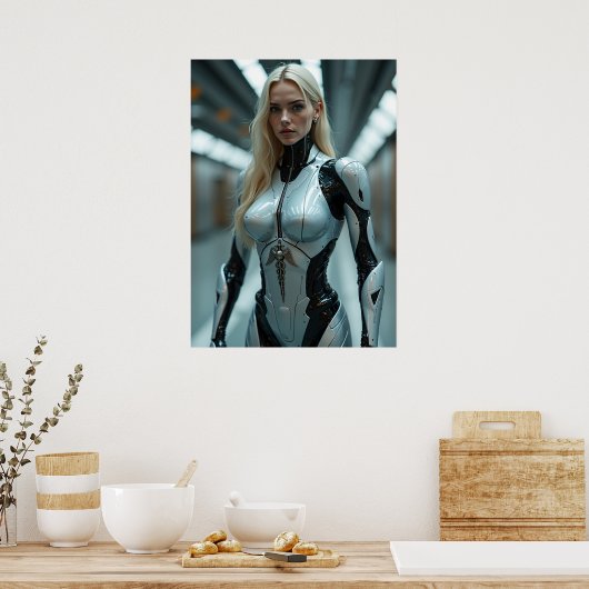 Cyber Aphrodite: Chrome Beauty ポスター (キッチン)