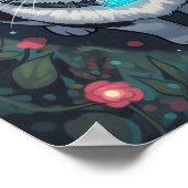Cyber Cat Bloom | 花を添えるサイバネティックキャット ポスター (角)
