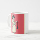Cyber Cat Futuristic Art Mug コーヒーマグカップ (正面左)