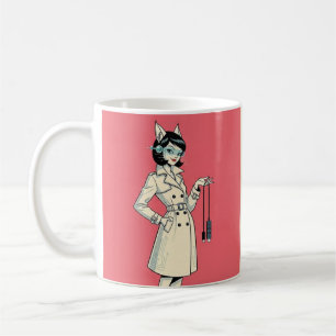 Cyber Cat Futuristic Art Mug コーヒーマグカップ